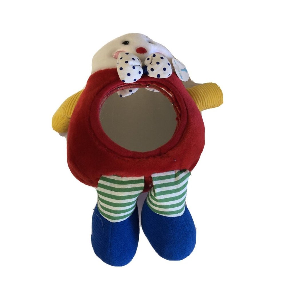 Dakin Baby Rattle Plush Teddy Egg Bear Soft Lovey Toy Red yellow Blue Green 11"